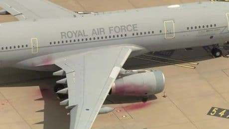 Three arrested on suspicion of 'terrorism' after RAF aircrafts vandalised