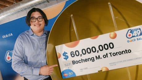 Toronto man learns he won $60M lottery prize, then jumps into work call