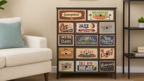 El mueble con efecto vintage y gran almacenamiento que necesita tu salón está ahora en oferta