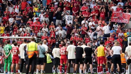 Liverpool pay emotional tribute to Diogo Jota at Preston friendly