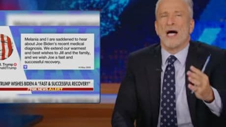 Jon Stewart rips Trump over his ‘Chat GPT’ reaction to Biden’s cancer
