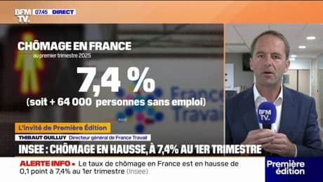 Thibaut Guilly, directeur général de France Travail, réagit aux chiffres du chômage en hausse, à 7,4% au 1er trimestre