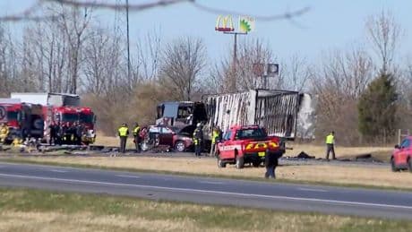 Truck driver found guilty on lesser charges in bus crash that killed 6 on school trip