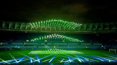 BYD illumina la notte di Roma: la danza di 1.000 droni sullo stadio Olimpico