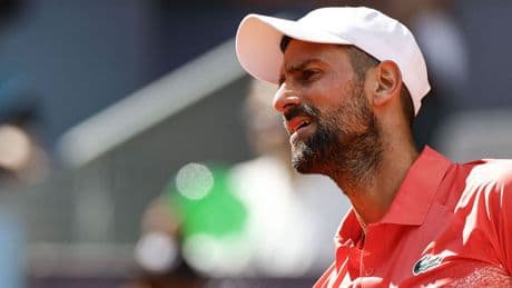 Djokovic descarrila en Madrid y cae eliminado a las primeras de cambio ante un gran Arnaldi