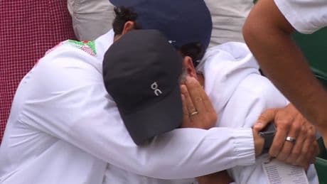 Wimbledon star Flavio Cobolli’s family breaks down in tears following monumental win