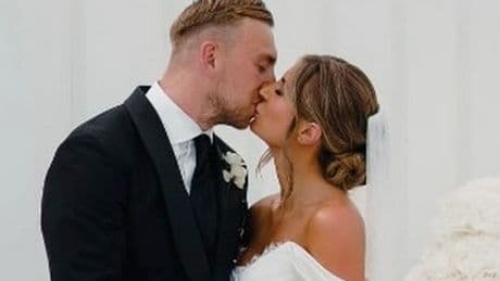 Dani Dyer and Jarrod Bowen first wedding photo shows newlyweds look smitten