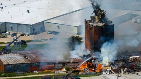 Three missing after massive explosion at Nebraska plant left crews battling fire for hours