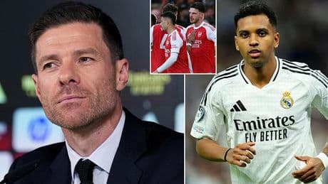 Xabi Alonso drops major hint over Rodrygo's future amid Arsenal transfer links - as Spaniard is unveiled at first press conference as Real Madrid boss