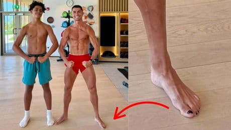 El detalle de la última foto de Cristiano Ronaldo con su hijo que llama la atención de los fans: &quot;¿Te pintaste las uñas?&quot;