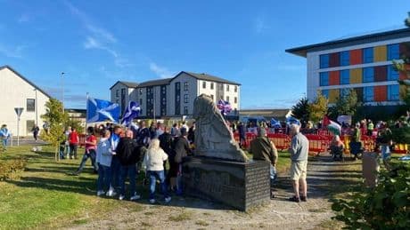 Anti-asylum protesters outside Scots hotel heard chanting 'send them home'