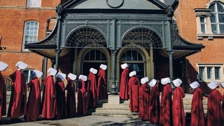 Handmaids Tale mystery hits London as cloaked figures appear amid shock survey