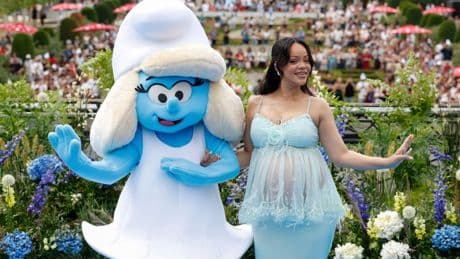 Why is Rihanna in Belgium this weekend? Hint: Smurfs