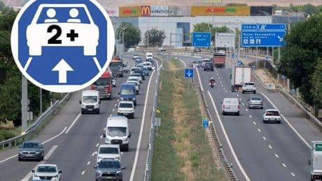 Qué significa la nueva señal '2+' que hay en la carreteras españolas y qué multa pueden poner a los conductores por no cumplirla