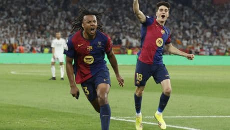 Koundé goal sinks Real Madrid in extra-time as Barca win wild Copa del Rey final