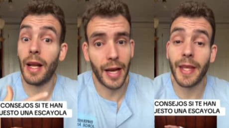 El enfermero Jorge Ángel ofrece una serie de consejos para mantener a punto la escayola: ''Pueden crecer hongos dentro y la piel se va a macerar''