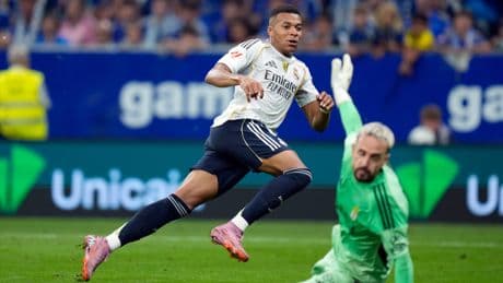 Liga : Mbappé voit double, le Real Madrid s’impose chez le promu Oviedo