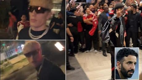 Alejandro Garnacho 'filmed PUSHING fan' as Man United's miserable post-season tour hits a new low - just a day after Amad Diallo stuck his middle finger up at fans in Malaysia