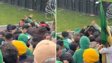A cuchillazos en la grada: la brutal pelea durante un partido de fútbol en Argentina