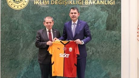 Bakan Kurum, Galatasaray Başkanı Özbek'i kabul etti