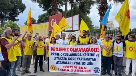 Eğitim Sen İzmir Şubelerinden proje okullara karşı açıklama: Tüm eğitim emekçilerini mücadeleye davet ediyoruz