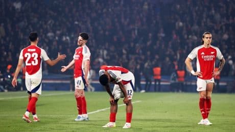 ‘Next Season FC’ – Rival fans brutally mock Arsenal after they go trophyless again following Champions League KO to PSG