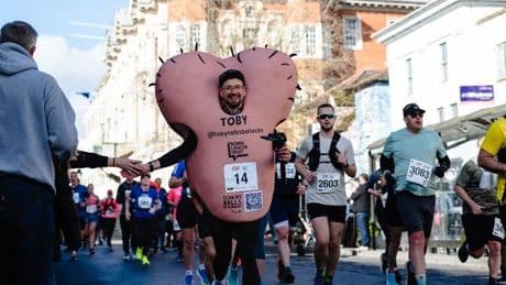 'I'm running 500km dressed as giant testicles – the public always give the same response'