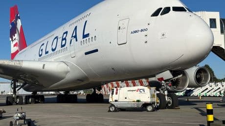 On board Global Airlines’ first transatlantic A380 flight from Glasgow to New York City