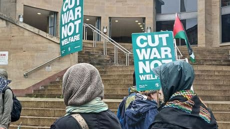 Palestine demo held over 'unlawful' detention of activists on UK-flagged yacht