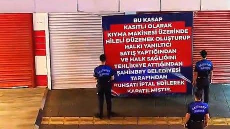 Gaziantep'te kasapta akılalmaz düzenek: Fark edildiği gibi ruhsatı iptal edildi