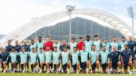Primer entrenamiento conjunto de los hombres de Ernesto Valverde
