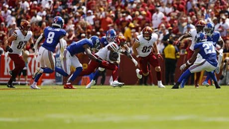 Bobby Okereke pushes back on criticism of his Giants tackling bonanza