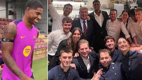 Inside Marcus Rashford's five-star welcome to Barcelona: Man United exile given VIP treatment at £156-per-head restaurant visited by Barack Obama and Steven Spielberg