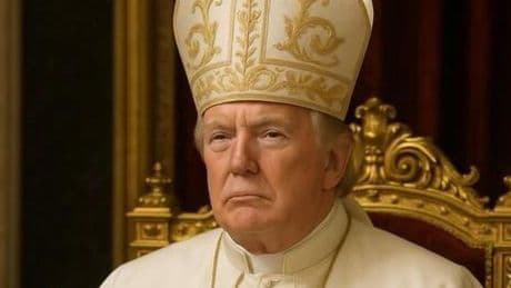 La última polémica de Trump: publica una imagen vestido de Papa días después de afirmar que sería un buen pontífice