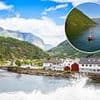 The European village visited by thousands of tourists a day and loved by filmmakers - but could one day be destroyed by 'the world's tallest tsunami'