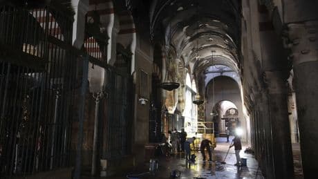 La obra de emergencia en la Mezquita de Córdoba tras el incendio costará alrededor de un millón de euros
