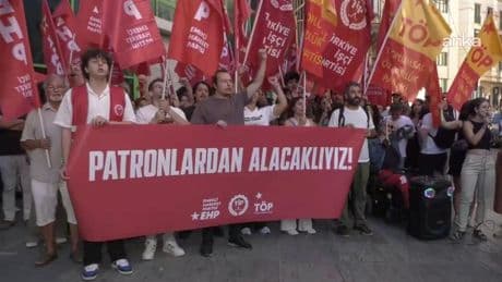 TİP, EHP ve TÖP'ten TÜSİAD önünde eylem: Bizden kimse sabır beklemesin