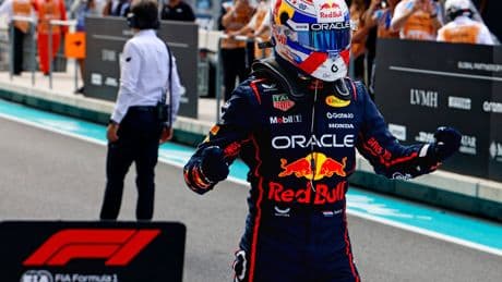 Max Verstappen toasts newborn daughter with pole position in Miami