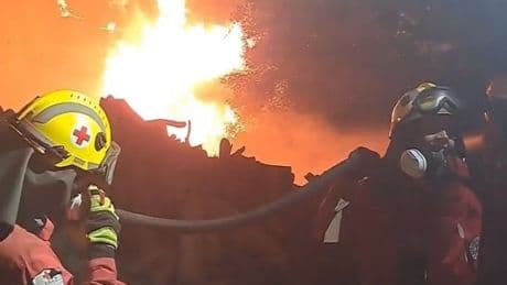 Terrified homeowners jump into the sea to escape approaching Greek wildfires by boat