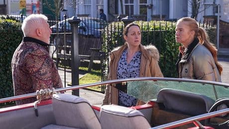 Sonia Fowler departs EastEnders – playing trumpet – after more than 30 years