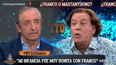 La polémica reflexión de Pipi Estrada en pleno debate en 'El Chiringuito': "Tuve una infancia bonita con Franco"