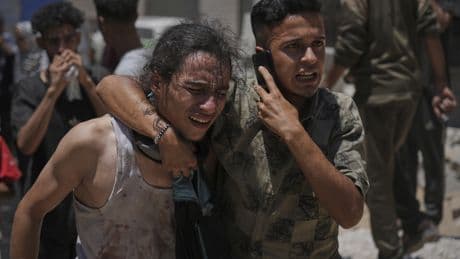 Nearly 100 people killed seeking aid in Gaza on Sunday, Palestinian officials say