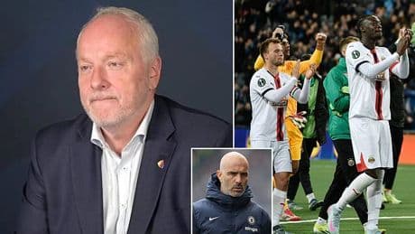 Chairman of Chelsea's Europa Conference League opponents RESIGNS just hours before semi-final clash after allegedly sharing xenophobic messages on social media