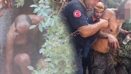 Antalya'da feci olay! 15 metreden yuvarlanıp iki kaya arasındaki oyuğa düştü