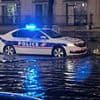 French police patrol flooded streets of Paris while trying to raise spirits with hilarious ICONIC theme tune