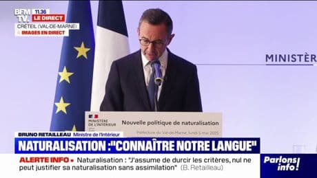 Naturalisation: Bruno Retailleau veut relever le "niveau d'exigence de la maîtrise de la langue française et de l'histoire de France"