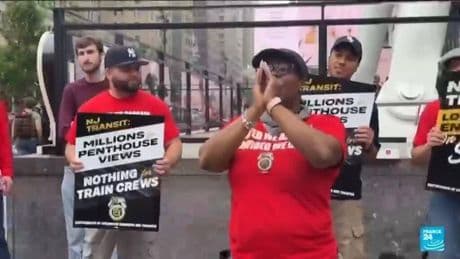 Strike at New Jersey rail system idles New York-bound commuters