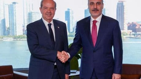 Dışişleri Bakanı Hakan Fidan, KKTC Cumhurbaşkanı Tatar ile bir araya geldi
