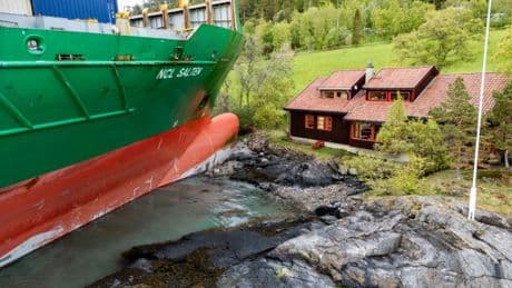 Not even a 443-foot cargo ship crashing into his garden could wake this man