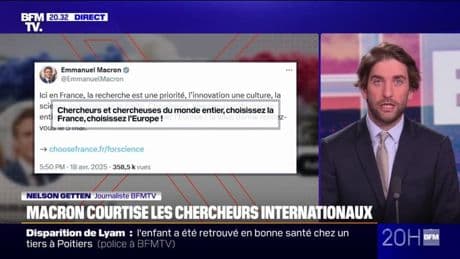 L'ENQUÊTE DU 20H - Emmanuel Macron courtise les chercheurs internationaux